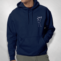 Jaco Pastorius - Jaco Drawing Navy Hoodie