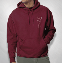 Jaco Pastorius - Jaco Drawing Maroon Hoodie